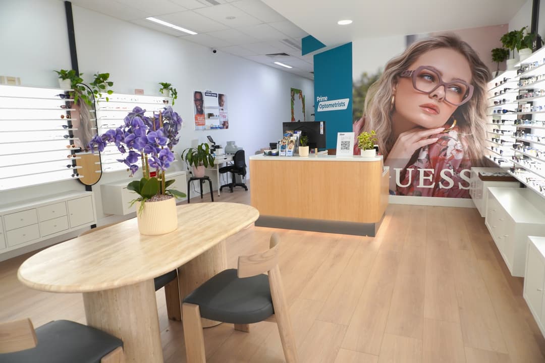 Prime Optometrists Auburn reception and clinic interior