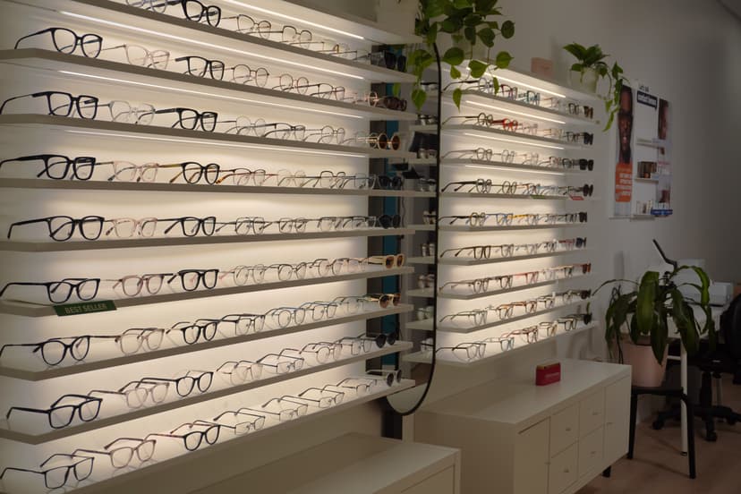 Selecting migraine glasses frames at Prime Optometrists Auburn