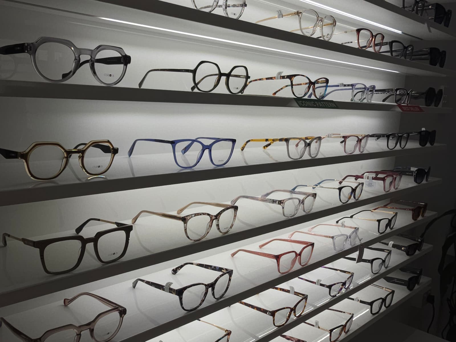 Glasses collection at Prime Optometrists